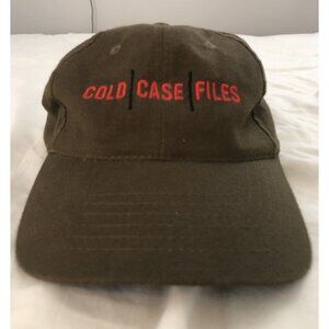 Headshots Cold Case Files Baseball Cap Hat Olive Green Strapback True Crime
